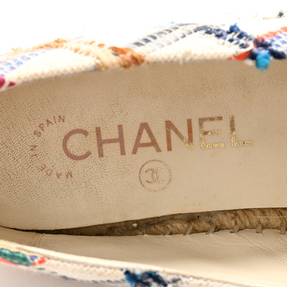 Chanel Tweed Grosgrain CC Espadrilles 36 Multicolor Black 6 of 10