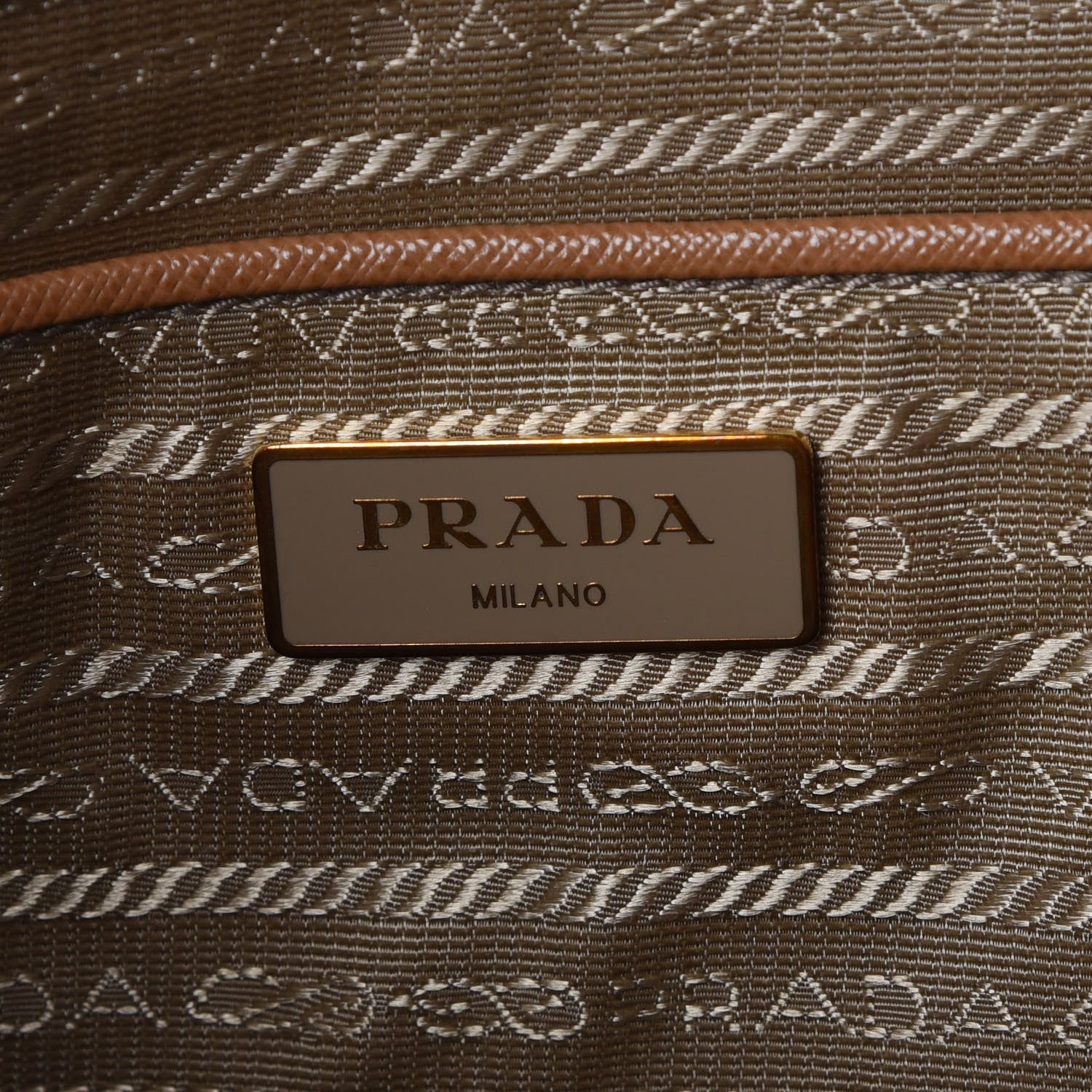 Prada Saffiano Large Galleria Double Zip Tote Caramel 6 of 9