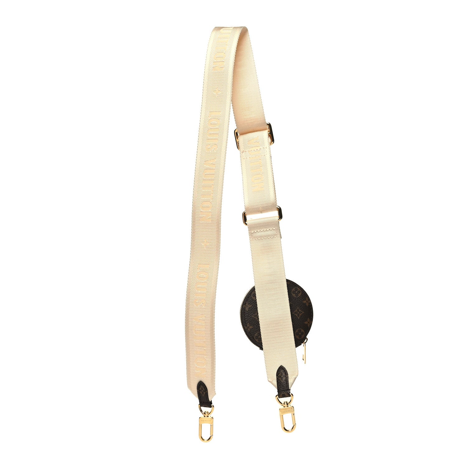 Louis Vuitton Nylon Monogram Strap with Coin Purse Cream 2 of 4