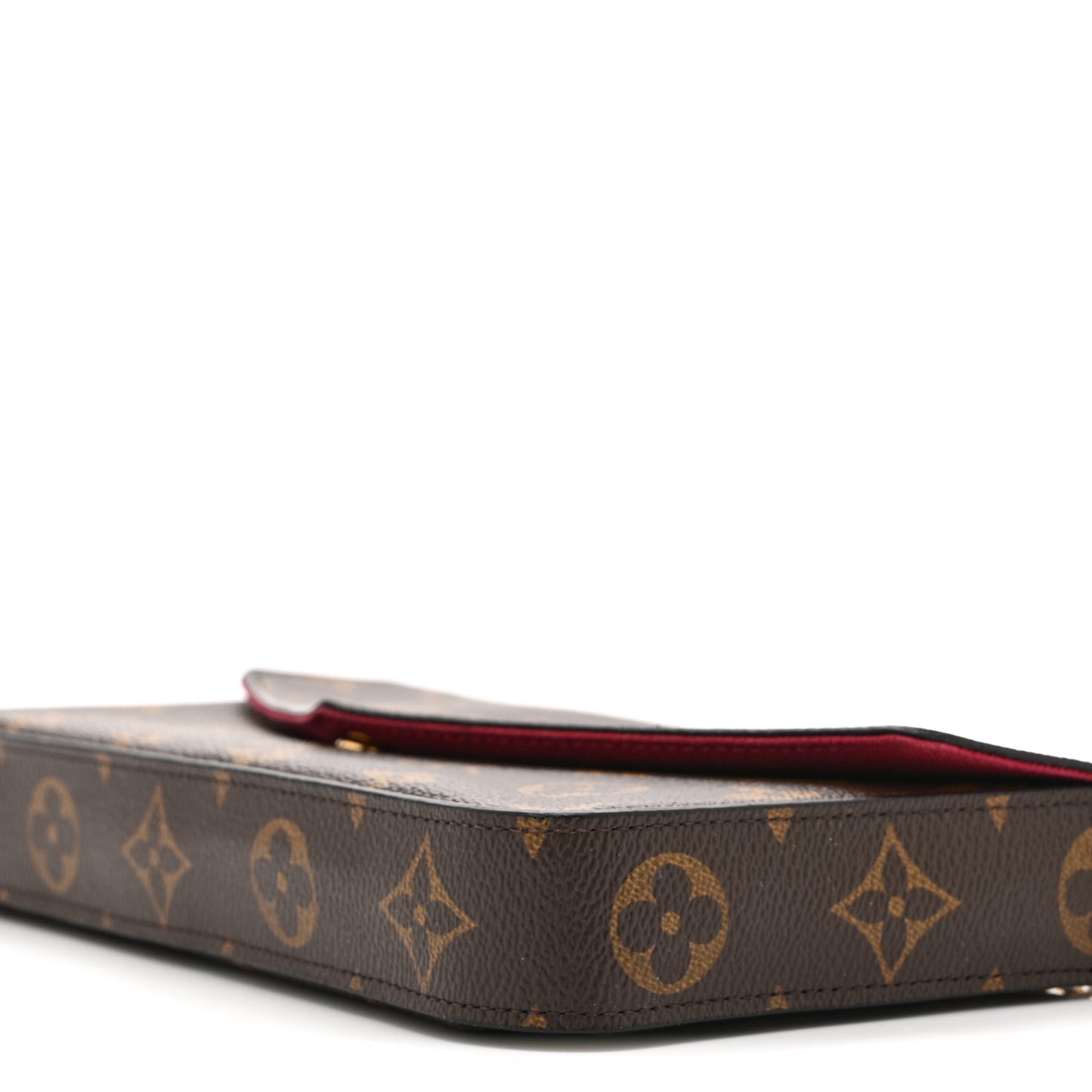 Monogram Pochette Felicie Chain Wallet Fuchsia