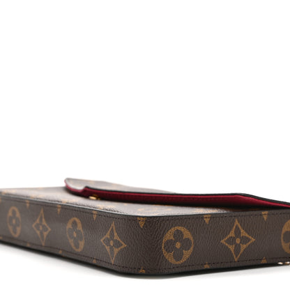 Louis Vuitton Monogram Pochette Felicie Chain Wallet Fuchsia 11 of 11