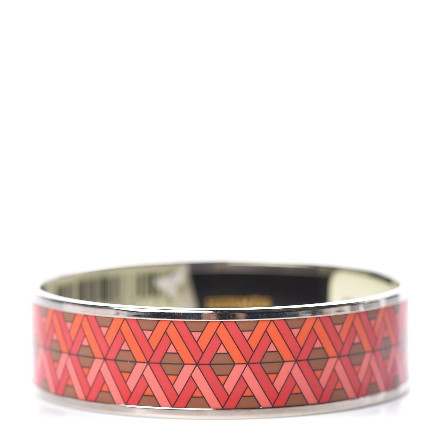 Hermes Enamel Printed Carre Cube Wide Bracelet 65 Monorouge 1 of 5