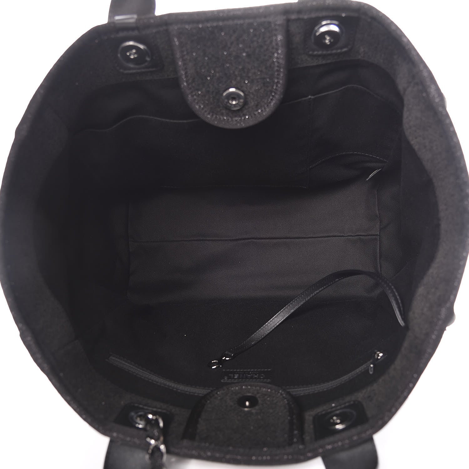 Chanel Lurex Boucle Large Deauville Tote Black 5 of 9