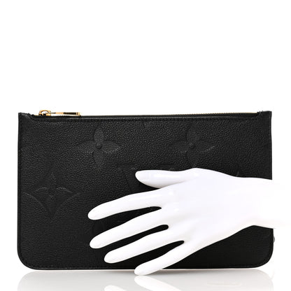 Louis Vuitton Empreinte Monogram Giant Neverfull MM Pochette Black 2 of 7