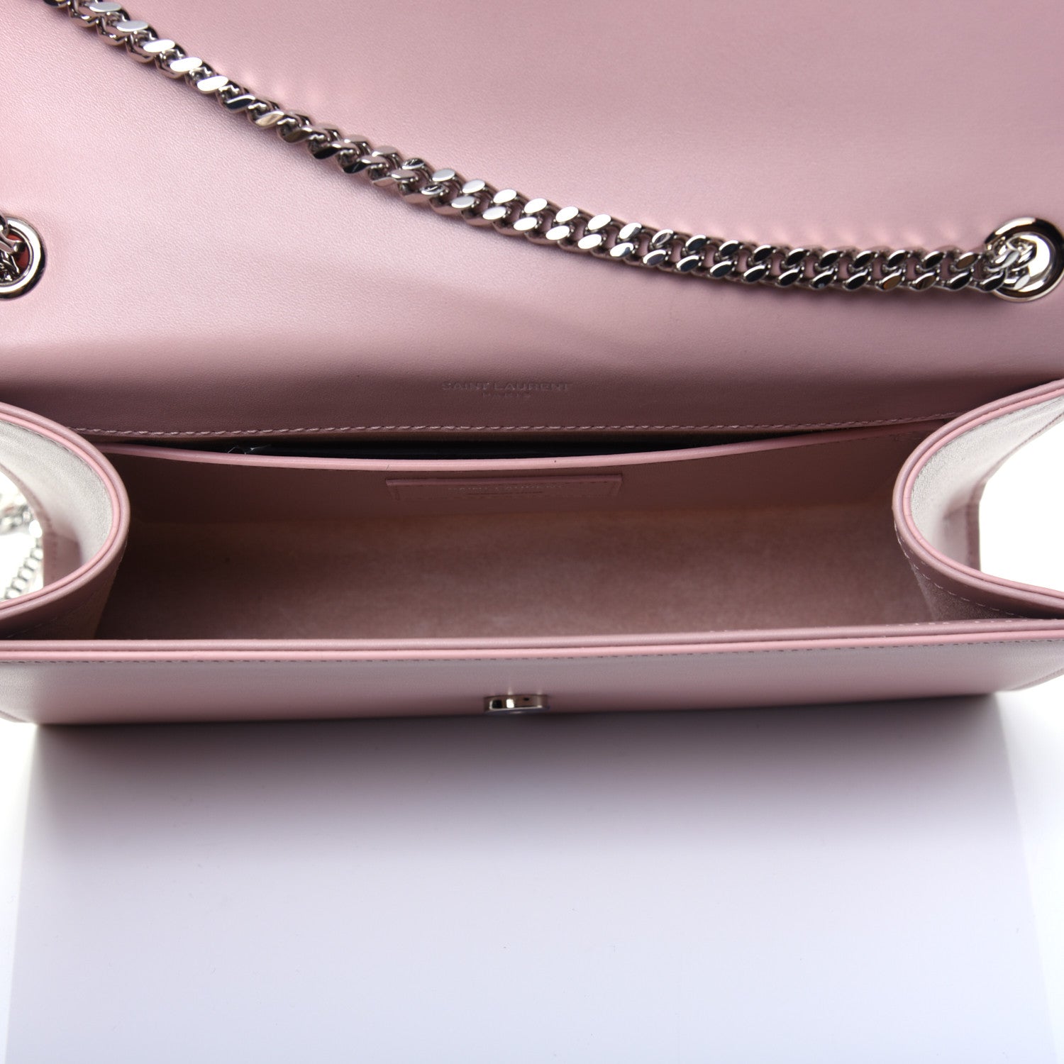Saint Laurent SAINT LAURENT Smooth Calfskin Medium Classic Monogram Kate Tassel Satchel Pale Pink 5 of 13