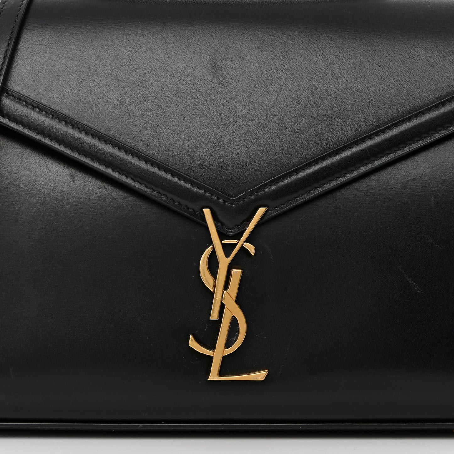 Smooth Calfskin Medium Classic Monogram Cassandra Top Handle Black Rouge Legion