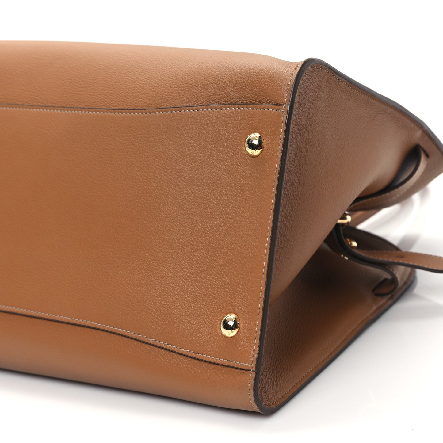 Soft Grain Calfskin Large Tote Bag Caramel