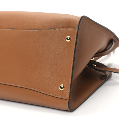 Prada Soft Grain Calfskin Large Tote Bag Caramel 9 of 11