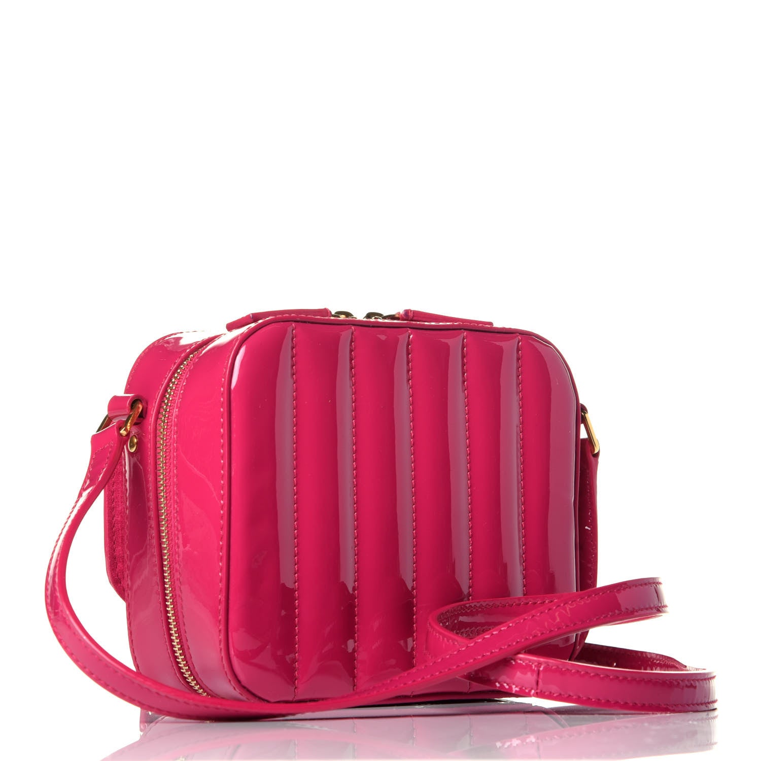 Saint Laurent Patent Matelasse Monogram Toy Vicky Camera Bag Bubblegum 3 of 9