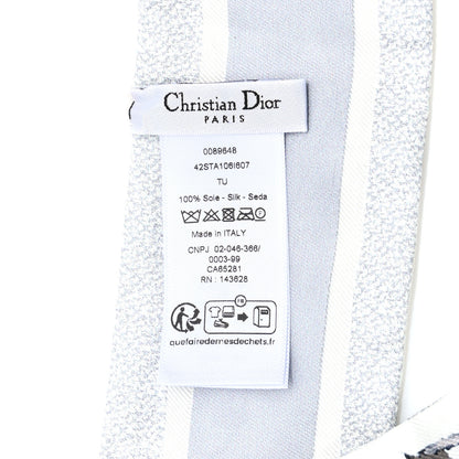 Christian Dior Silk Toile De Jouy Mitzah Scarf White Multicolor 3 of 3