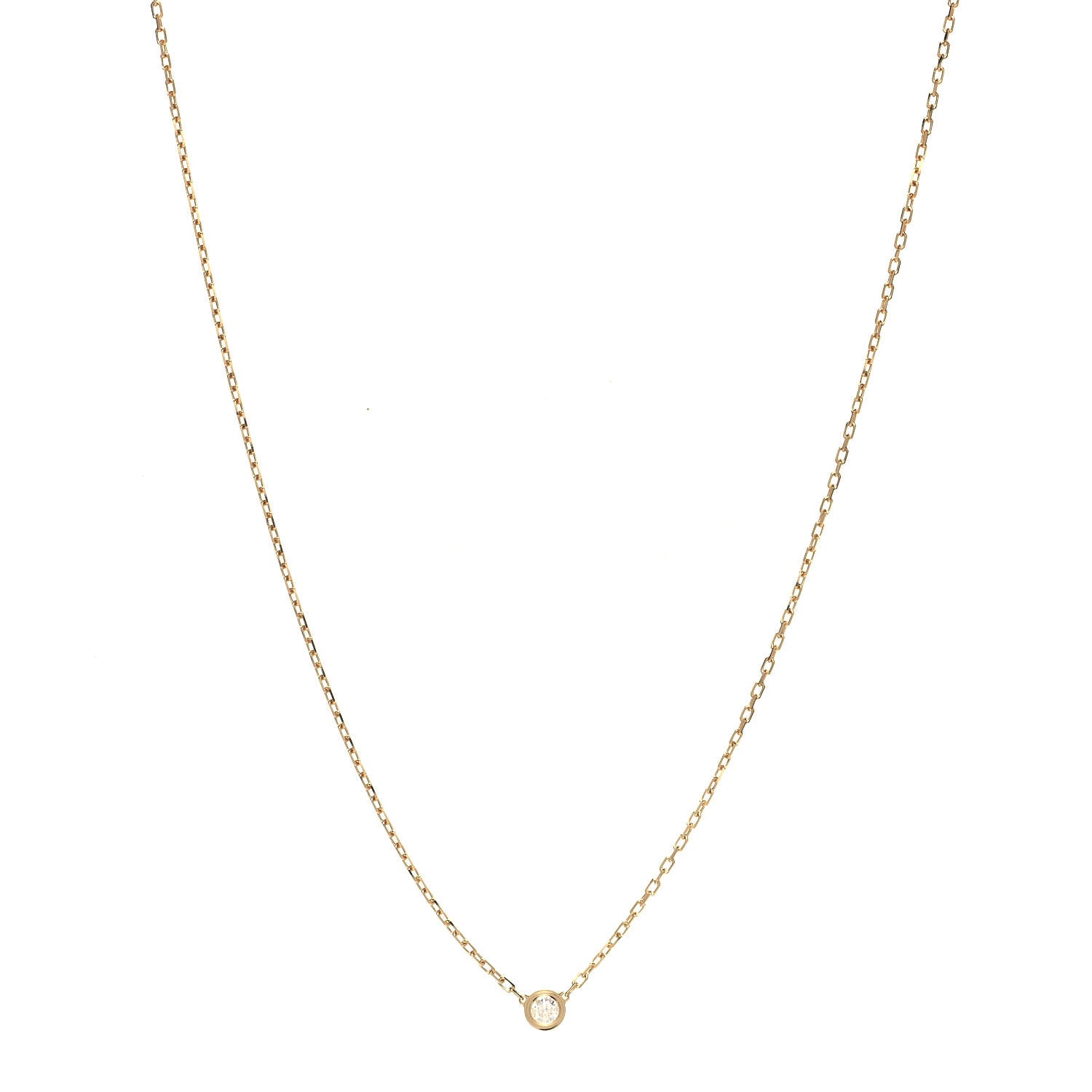 Cartier 18K Yellow Gold Diamond SM D'Amour Pendant Necklace 1 of 7