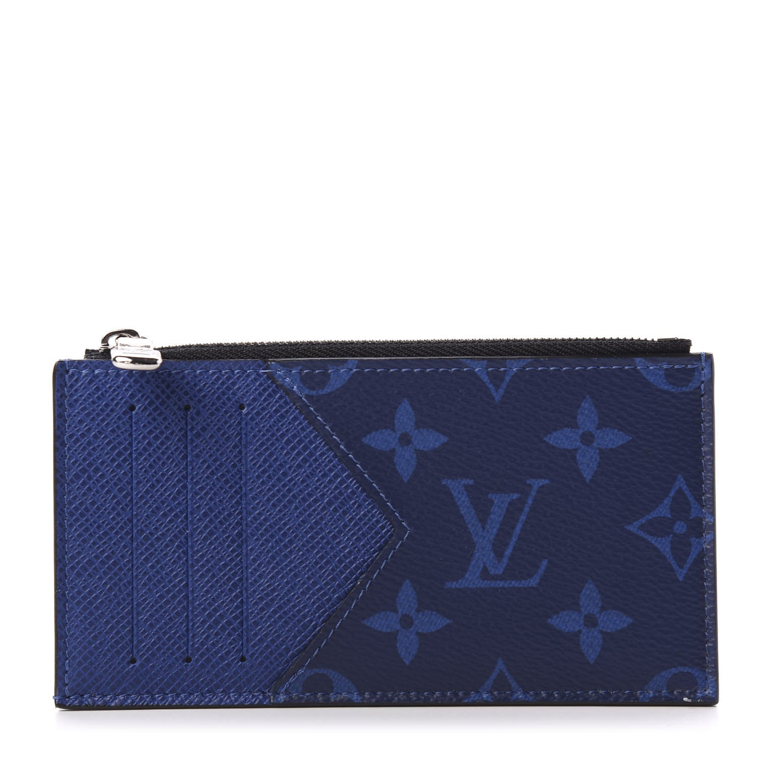 Louis Vuitton Monogram Taiga Coin Card Holder Cobalt 1 of 8