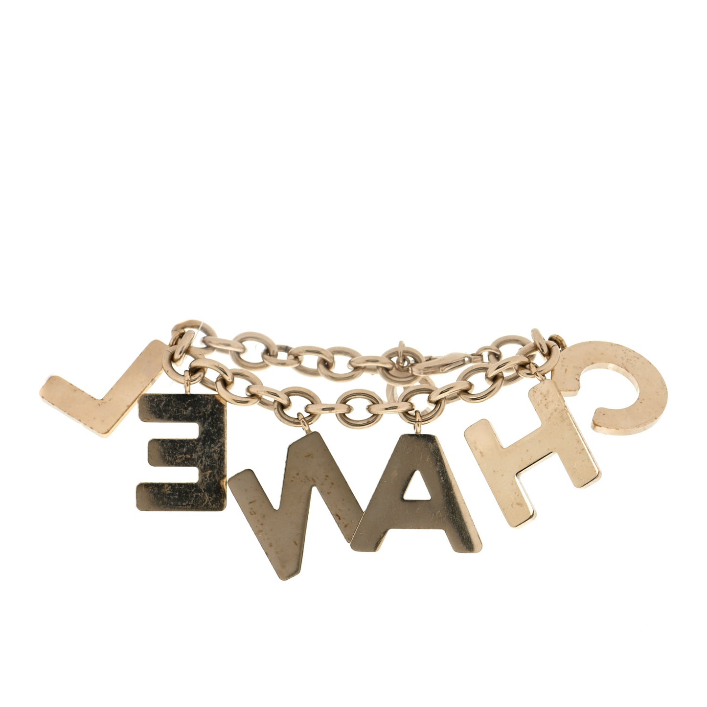 Crystal Logo Bracelet Black Gold