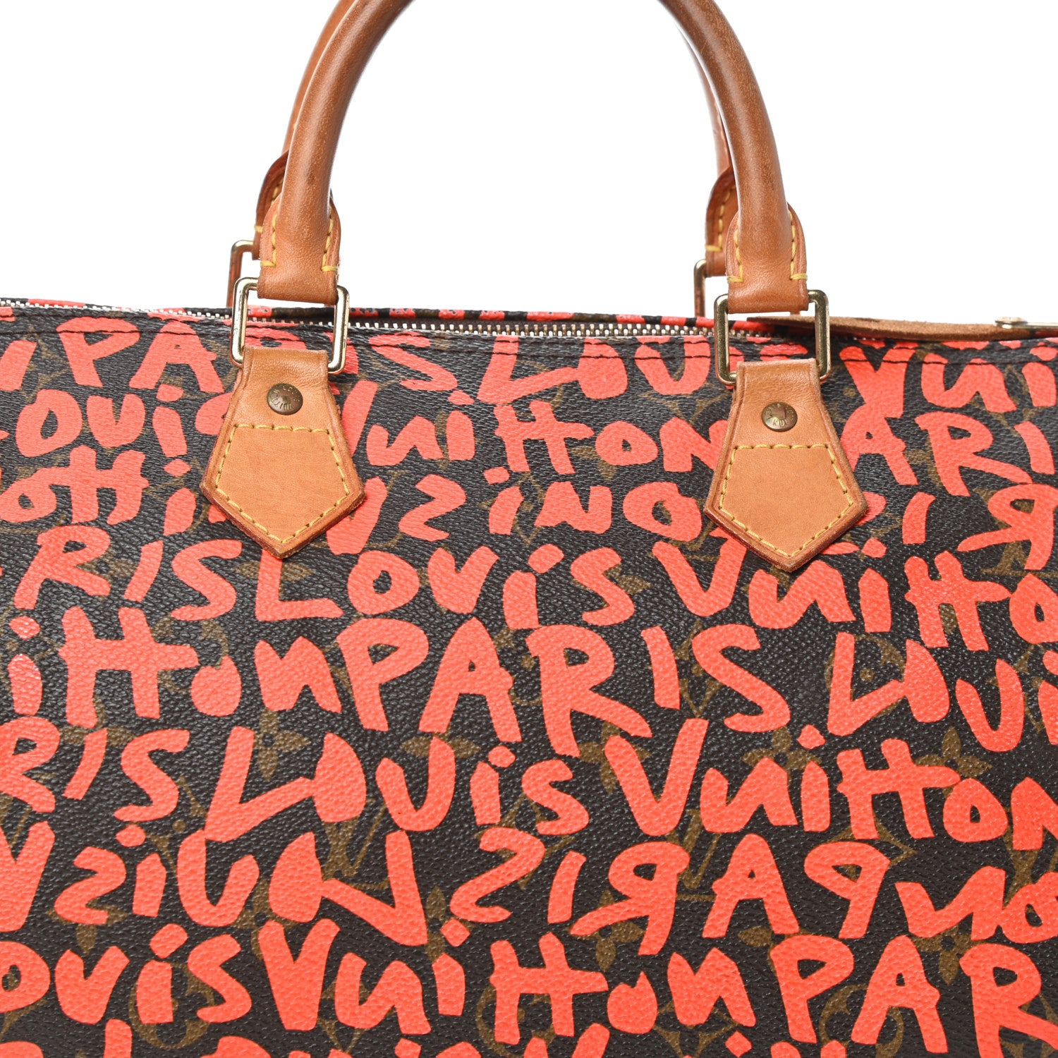 Louis Vuitton Monogram Graffiti Speedy 30 Orange 7 of 9