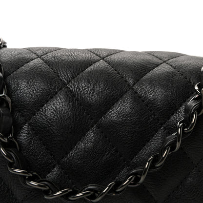 Chanel Crumpled Calfskin Quilted Mini Rectangular Flap So Black 8 of 10
