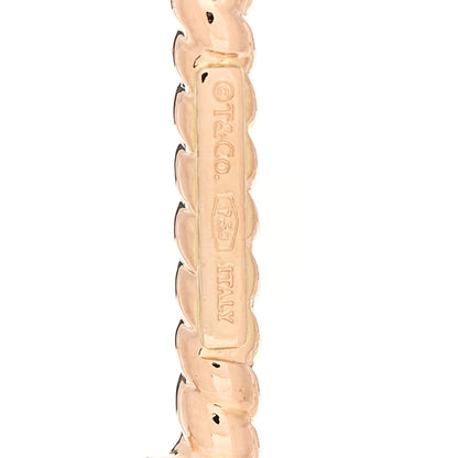Tiffany 18K Rose Gold Twist Oval Key Pendant Necklace 4 of 4