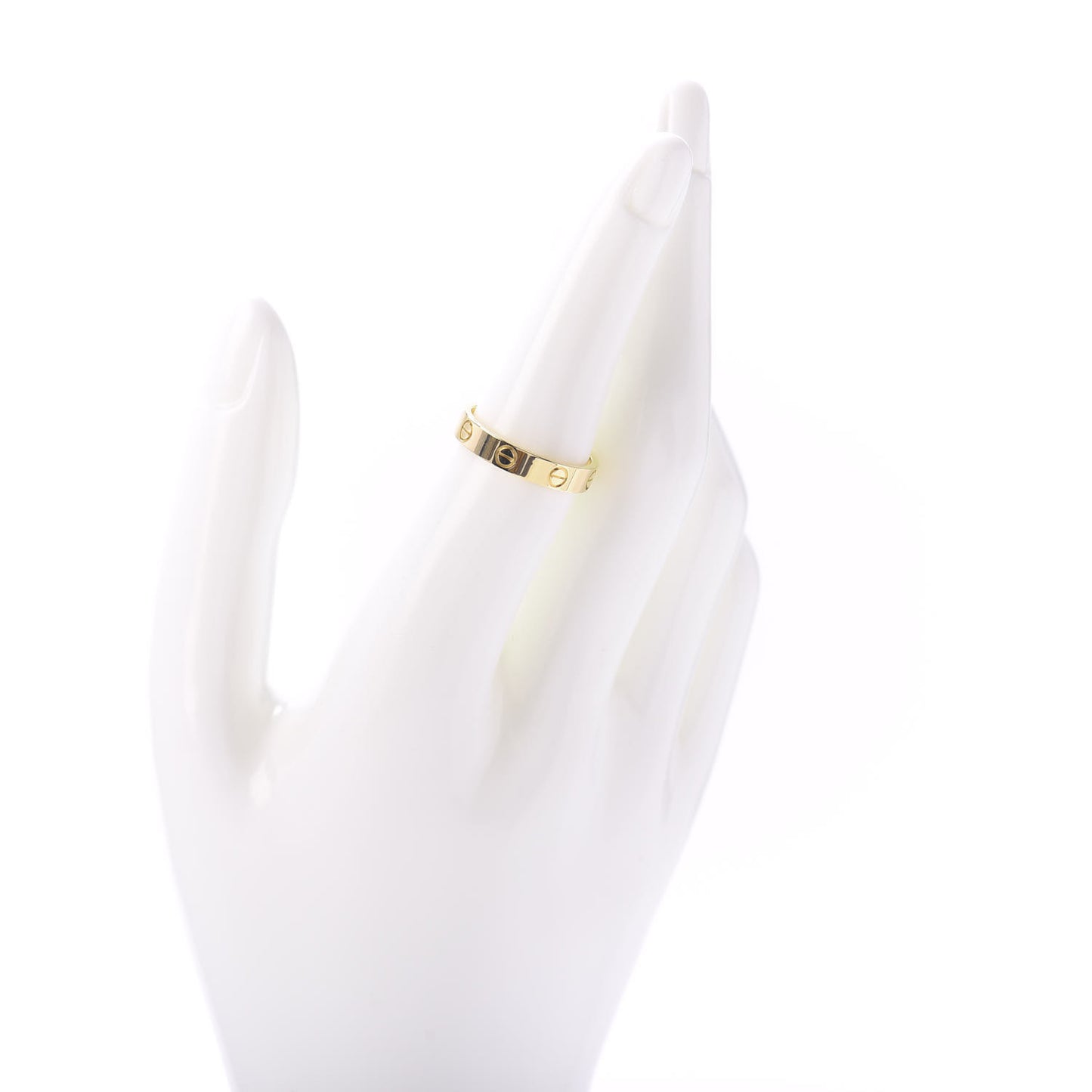 18K Yellow Gold 3.5mm LOVE Wedding Band Ring 54 6.75