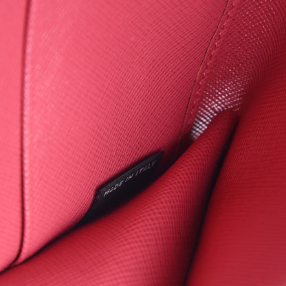 Prada Saffiano Triangle Zip Around Wallet Peonia 7 of 9