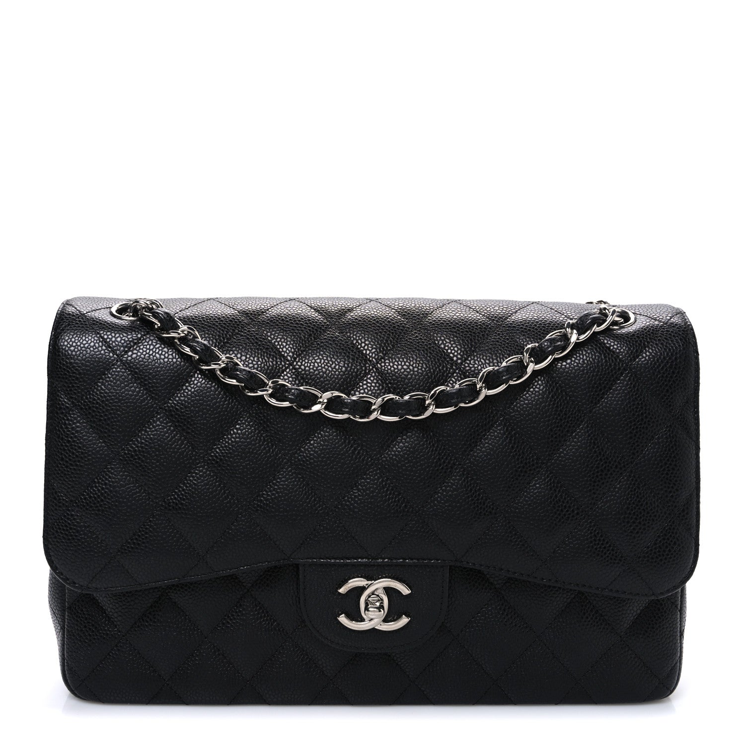 Chanel Caviar Quilted Jumbo Double Flap Black 1 of 10
