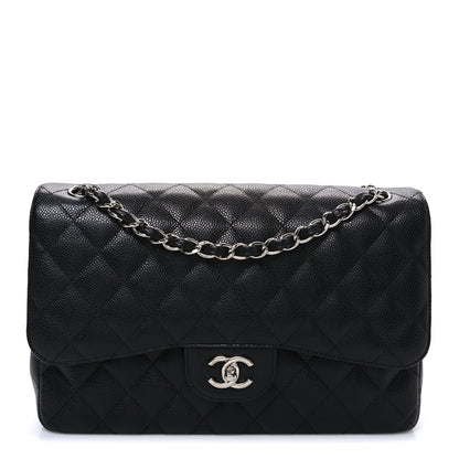 Chanel Caviar Quilted Jumbo Double Flap Black 1 of 10