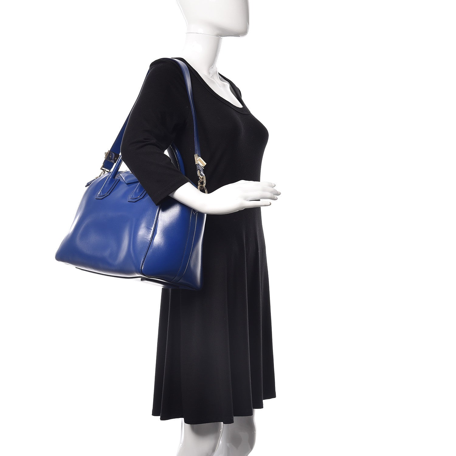 Givenchy Shiny Lord Calfskin Medium Antigona Blue 2 of 14