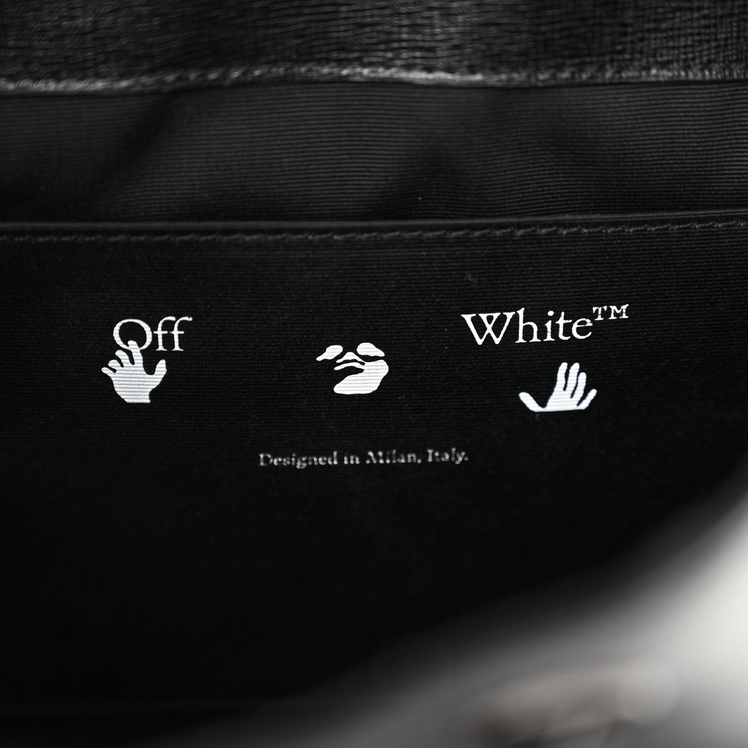 Off-White Saffiano Diag Backpack Black White 6 of 12
