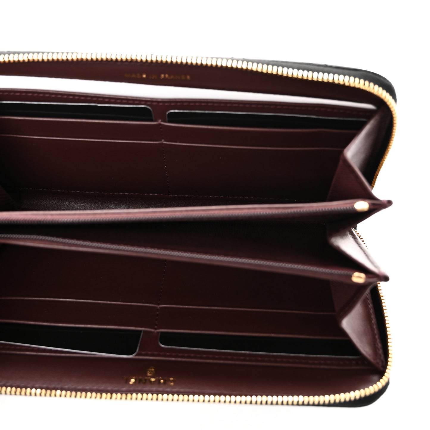 Caviar Quilted Large Gusset Zip Around Wallet Black