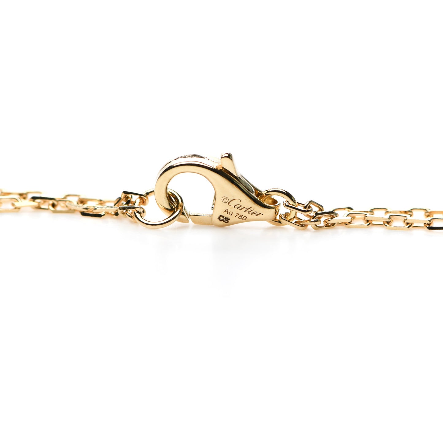 18K Yellow Gold 2 Diamond LOVE Necklace