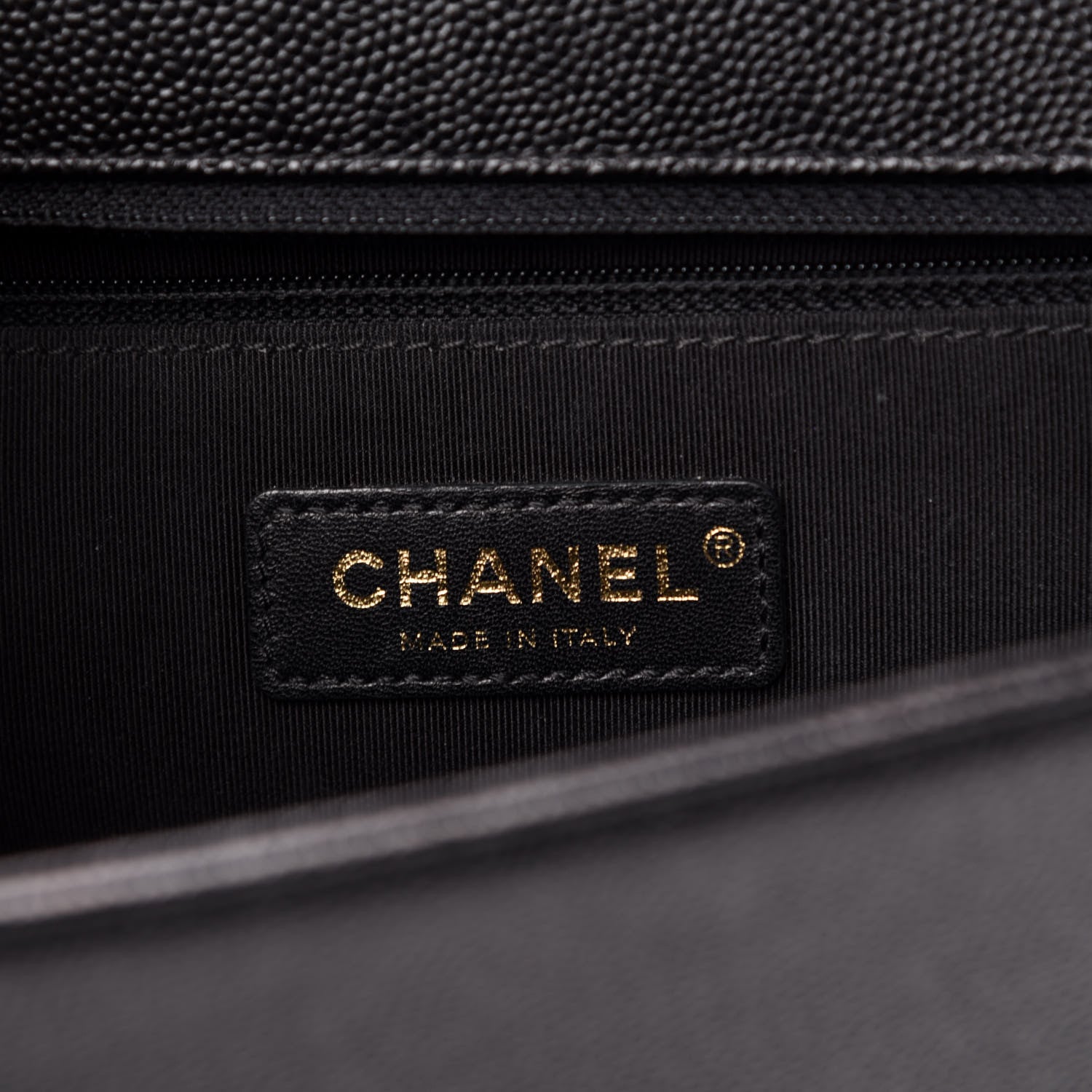 Chanel Caviar Chevron Quilted New Medium Boy Flap Black 7 of 12