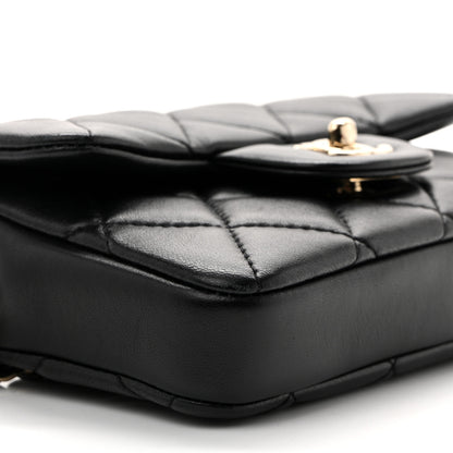 Chanel Lambskin Quilted Mini My Precious Waist Bag Black 9 of 11