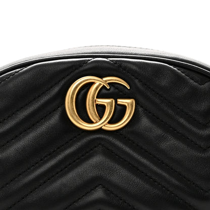 Gucci Calfskin Matelasse GG Marmont Belt Bag 85 34 Black 9 of 12