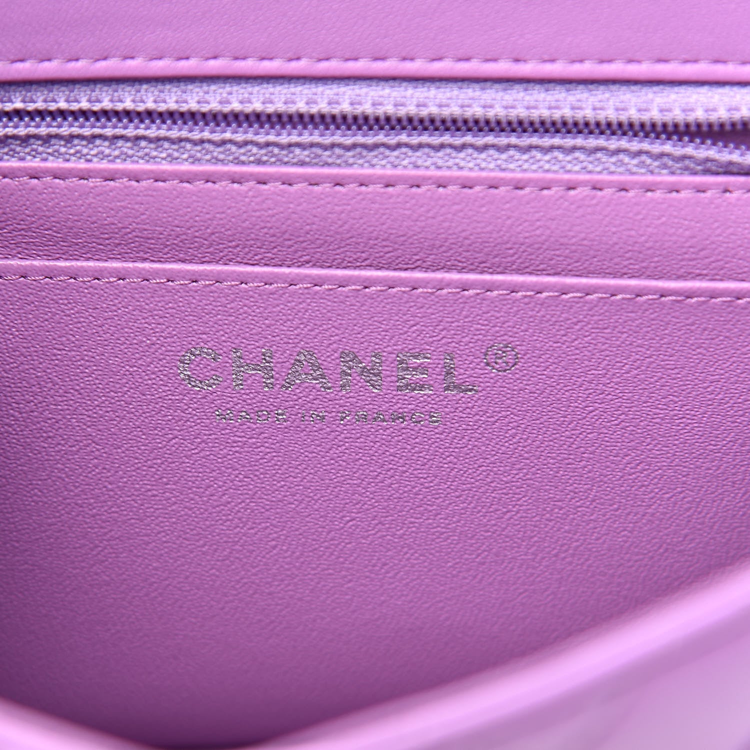 Chanel Lambskin Quilted Mini Square Flap Purple 6 of 13