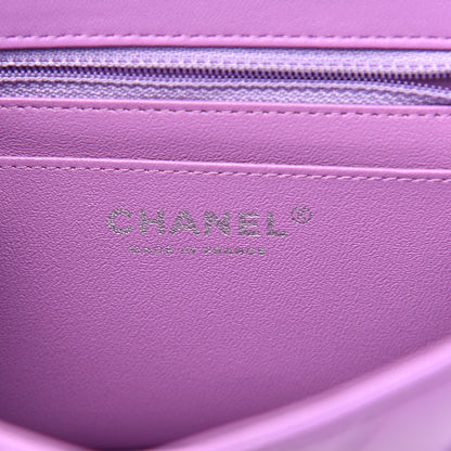 Chanel Lambskin Quilted Mini Square Flap Purple 6 of 13