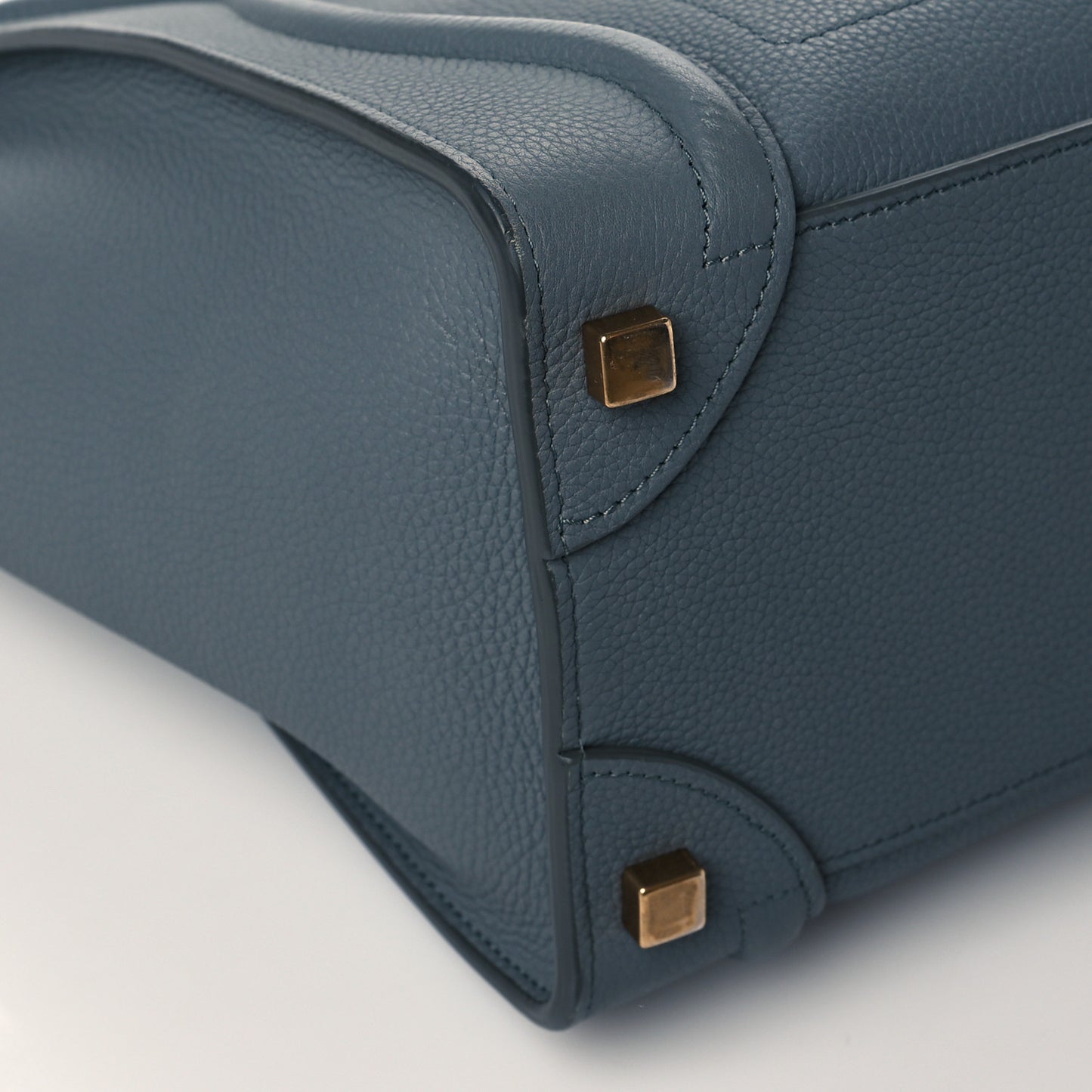 Baby Drummed Calfskin Micro Luggage Kohl