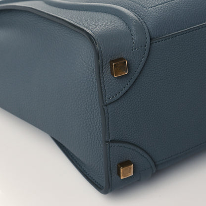 Celine Baby Drummed Calfskin Micro Luggage Kohl 10 of 12