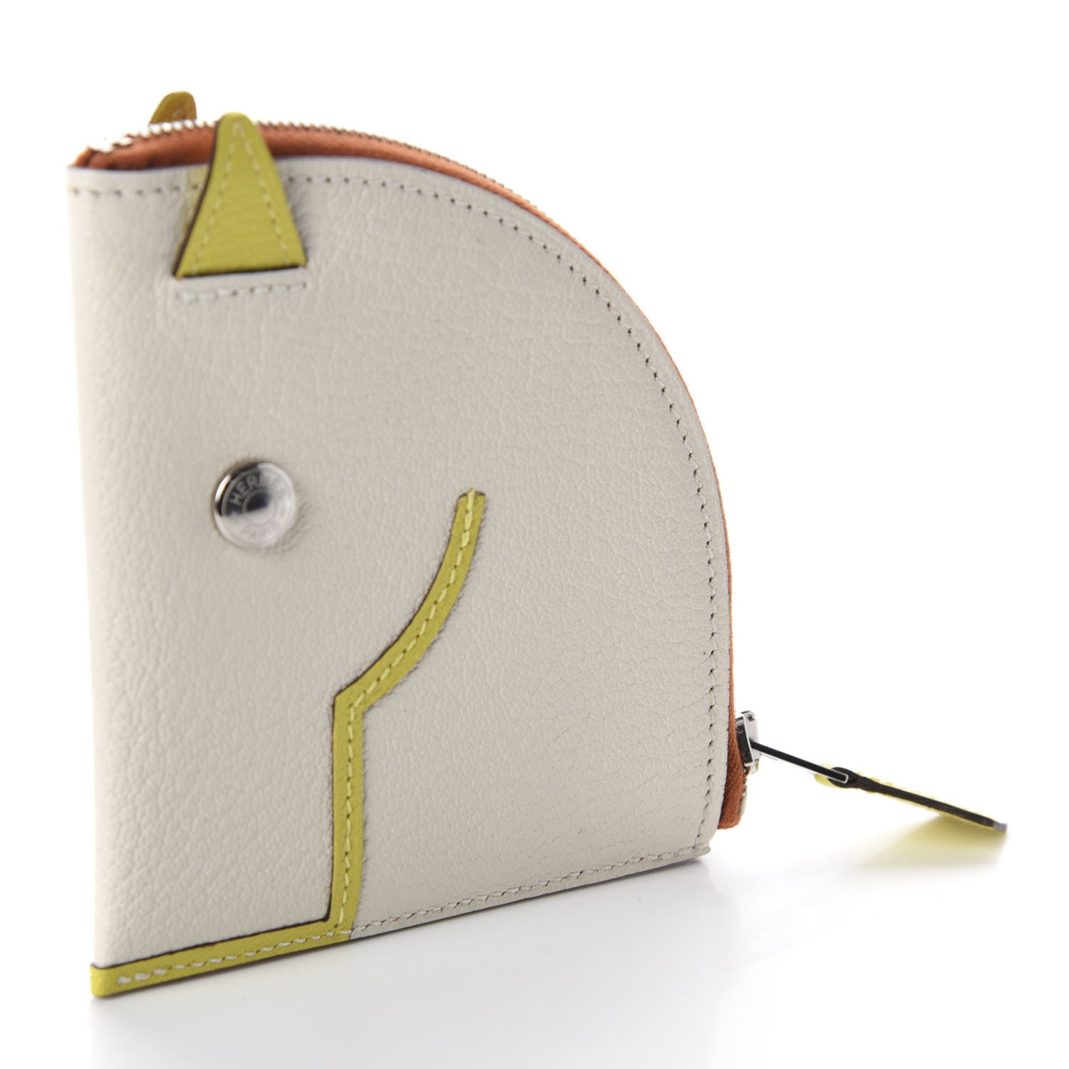 Hermes Chevre Mysore Paddock Change Purse Craie Lime 3 of 7