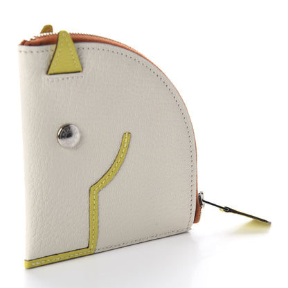 Hermes Chevre Mysore Paddock Change Purse Craie Lime 3 of 7