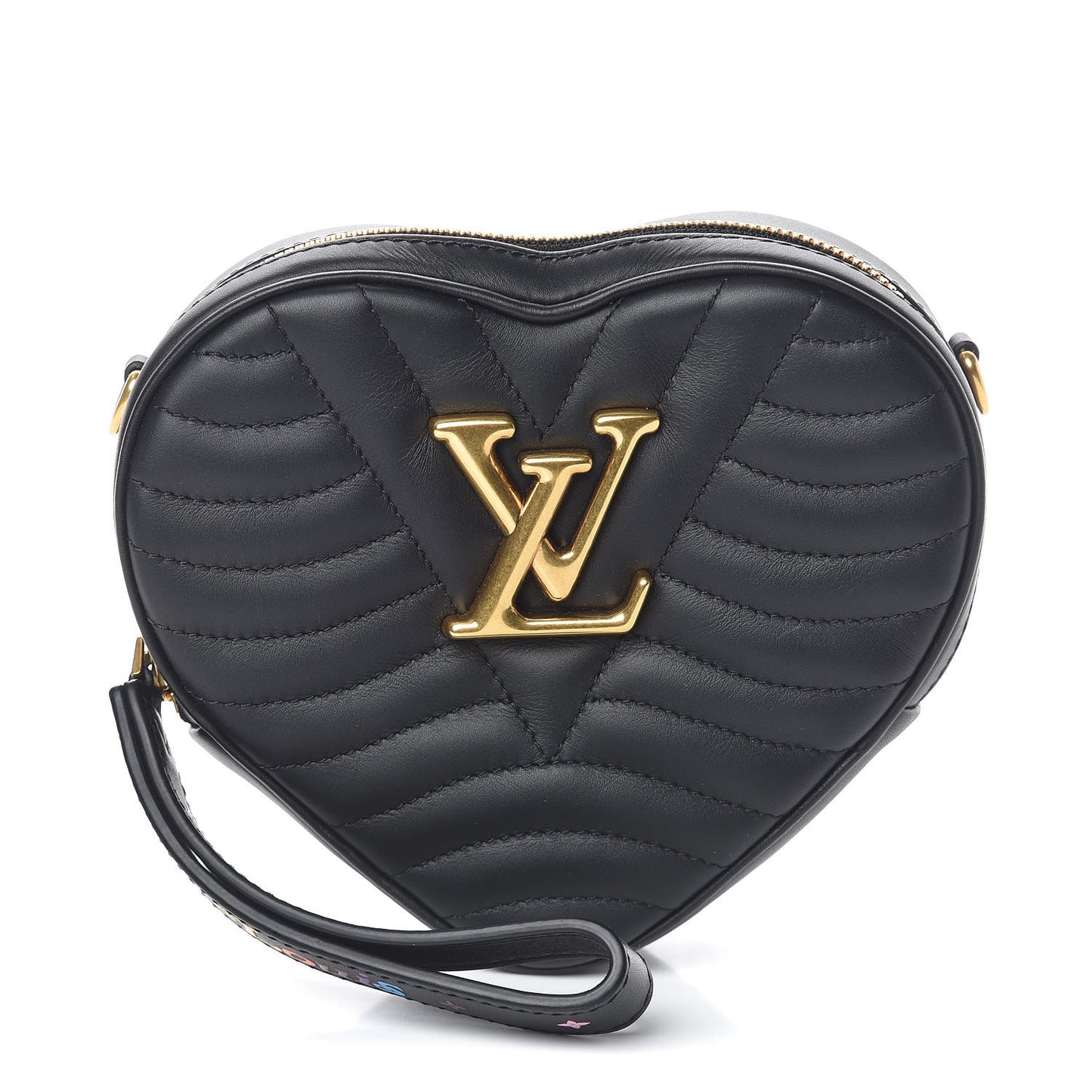 Calfskin New Wave Heart Bag Black