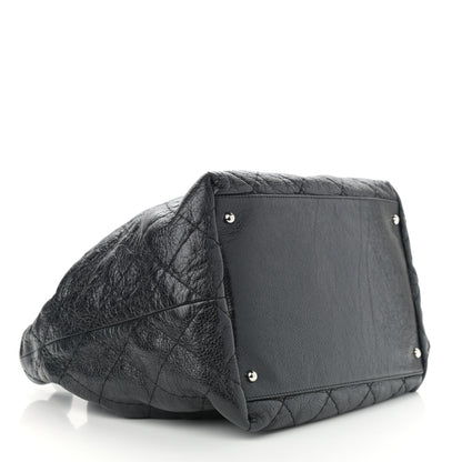 Chanel Glazed Calfskin On The Road Drawstring Tote Black 4 of 11