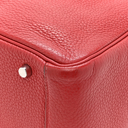 Hermes Taurillon Clemence Lindy 30 Rouge Garance 16 of 17