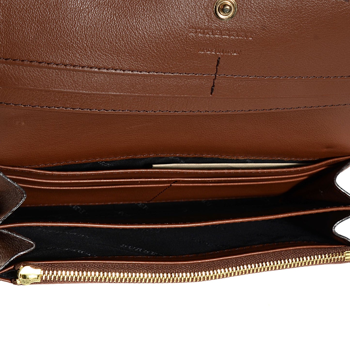 Calfskin House Check Continental Wallet