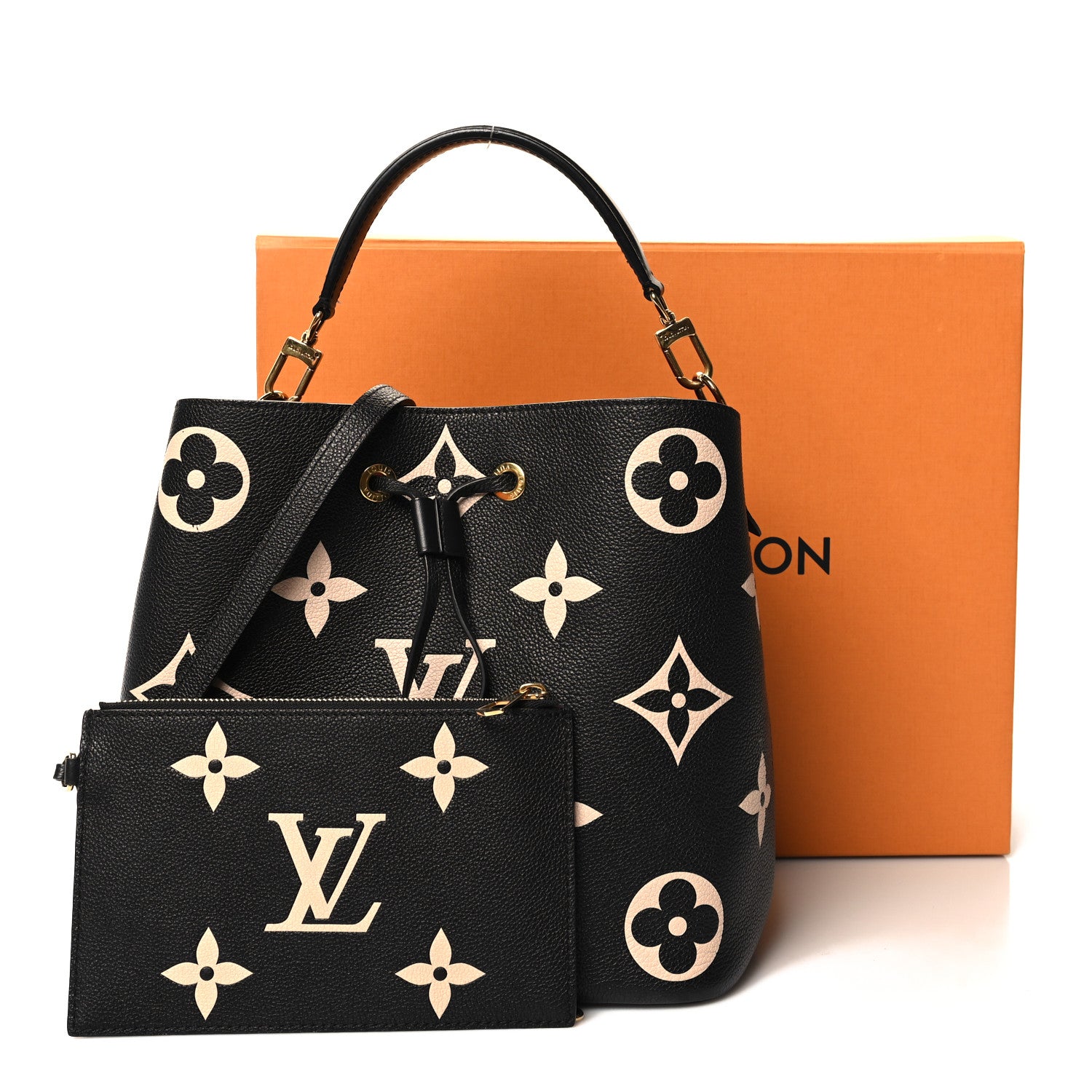 Louis Vuitton Empreinte Monogram Giant Neonoe MM Black Beige 11 of 11