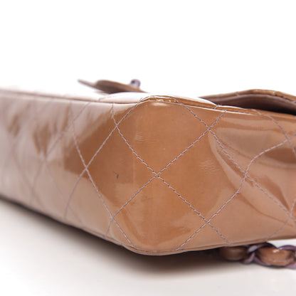 Chanel Patent Calfskin Quilted Mini Rectangular Flap Dark Beige 13 of 18