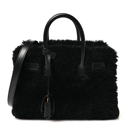 Saint Laurent Shearling Nano Sac De Jour Black 1 of 8
