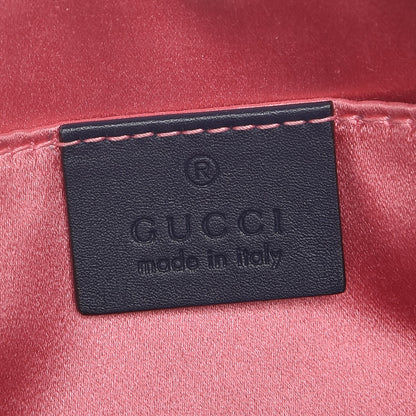 Gucci Denim Matelasse Pearl Studded Small GG Marmont Chain Shoulder Bag Blue 6 of 8
