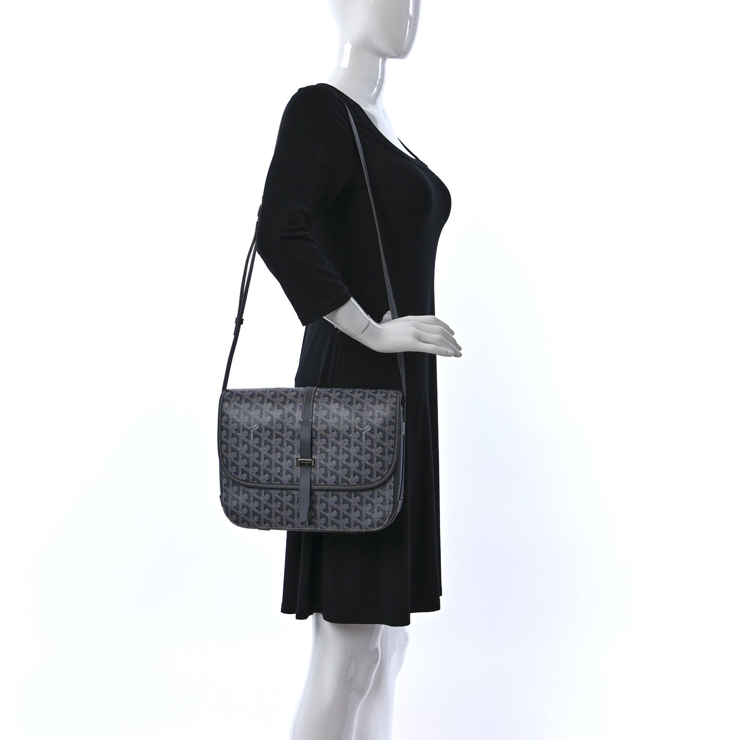 Goyard Goyardine Belvedere II MM Messenger Bag Grey 2 of 10