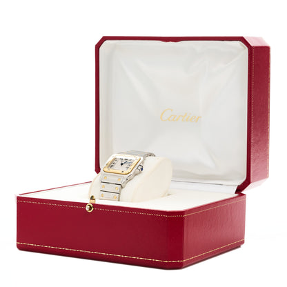 Cartier Stainless Steel 18K Yellow Gold 29mm Santos De Cartier Galbee Quartz Watch 5 of 5