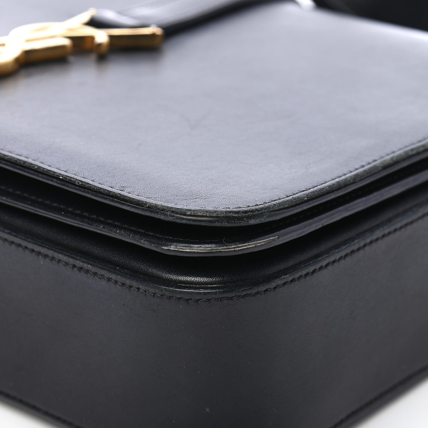 Saint Laurent Smooth Calfskin Medium Classic Monogram Universite Bag Black 12 of 13