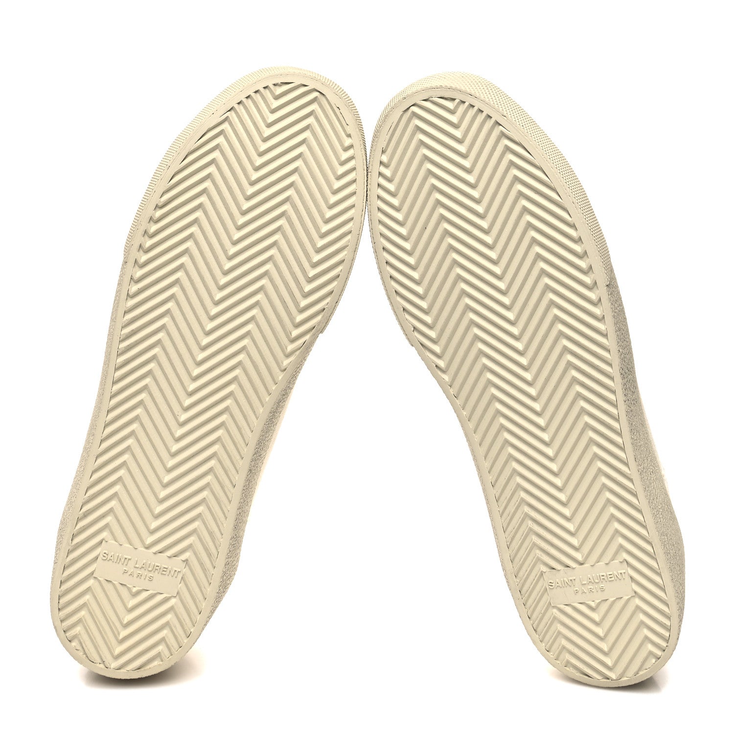 Saint Laurent Distressed Canvas Court Classic Sneakers 39 Panna 5 of 8