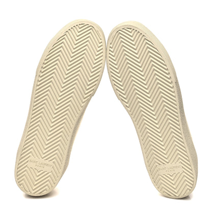 Saint Laurent Distressed Canvas Court Classic Sneakers 39 Panna 5 of 8
